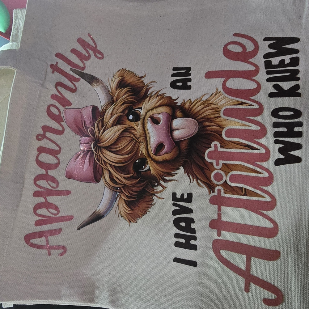 Charming Cow Attitude Tote Bag Please Let Mw Know Which One You Want They Are